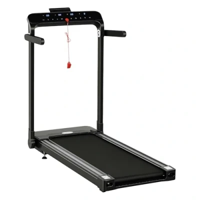 Image of HOMCOM Folding Treadmill, 1.85HP Installation Free Walking Jogging Running Machine, 12KM/H with 12 Pre Programs and LED Display for Home Gym Office