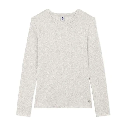Image of Petit Bateau Women’s Long Sleeve T Shirt, Grey Beluga Chine, XL