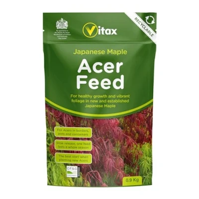 Image of Vitax Acer Feed, Suitable For All Japanese Maple In Borders, Pots &amp; Containers, Promotes Strong Healthy Growth: 0.9Kg Pouch