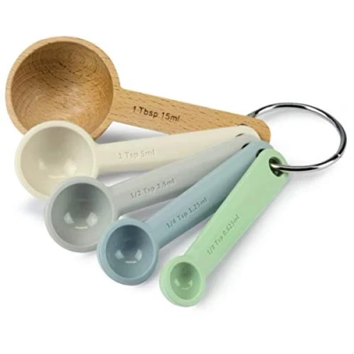 Image of Zeal J137N Perfect Measure Silicone Measuring Spoon Set of 5 (Multicolour), 11 x 4.7 5.5 cm