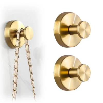 Image of Suction Cup Hooks for Wreaths on Glass, Wreath Hanger, Pop Socket, Holder Glass Door, Cups Front Door Hanging (gold, 2)