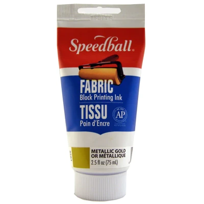Image of Speedball Art Products 75Cc Fabric Ink Metallic Gold, 2.5 Ounce