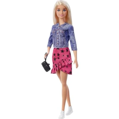 Image of Barbie: Big City, Dreams Barbie “Malibu Roberts Doll (Blonde, 11.5 in) Wearing Jacket, Skirt &amp; Accessories, Gift for 3 to 7 Year Olds