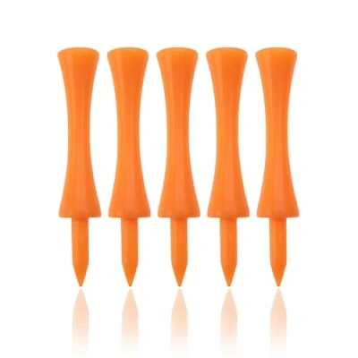 Image of ECADDIE Orange 70mm Plastic Castle Golf Tees (100 Pack)