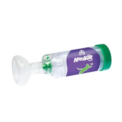 Image of AEROKAT The Original Feline Aerosol Chamber Inhaler Spacer for Cats and Kittens with Exclusive FLOW VU* Indicator