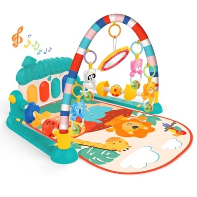 Image of Eners Baby Gyms Play Mats Musical Activity Center Kick Piano Gym Mat Playmats Floor Playmate for Babies Tummy Time Toys Newborn Toddler Infants