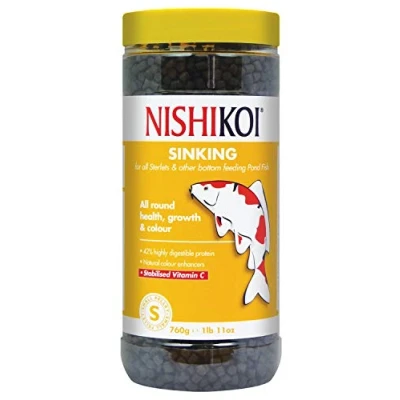 Image of Nishikoi Sinking Food for Bottom Feeding Pond Fish Small Pellets 760g