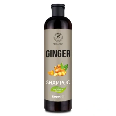 Image of Ginger Shampoo 500ml with Essential Oil Moisturising and Nourishing hair Gloss Soft Supple Scalp Care All types Beauty
