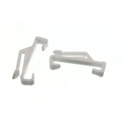 Image of Apollo Furnishings White Curtain Hooks Harrison Superwhite Track Gliders Valance Pack Of 16