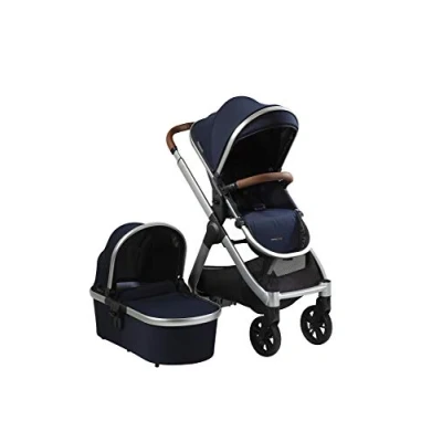 Image of BABABING Raffi Pushchair 3 in 1 Travel System, Baby Buggy with Infant Car Seat Adapter &amp; Rain Cover, Adjustable Stroller for Newborn Navy Blue