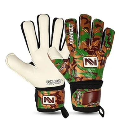 Image of CONNECT Goalkeeper/Goalie Gloves Extreme Grip for Kids, Youth &amp; Adult, Finger Support, Soccer Boys, Girls Junior Keepers Football Training, Size 4/5/6/7 (Gold, 4)