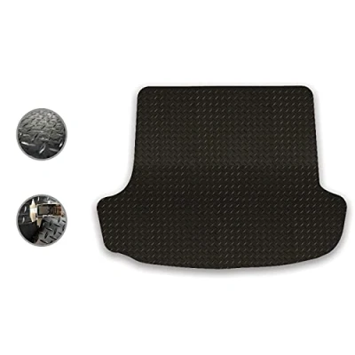 Image of Car Mat Co Tailored Fit Black Heavy Duty Rubber Boot for Skoda Octavia 2004 13 [Hatchback]