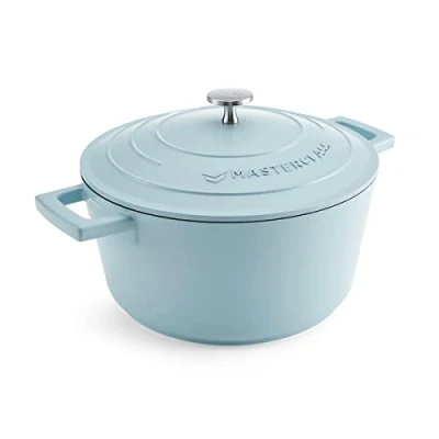 Image of MasterClass Cast Aluminium 4L Casserole Dish Sky Blue