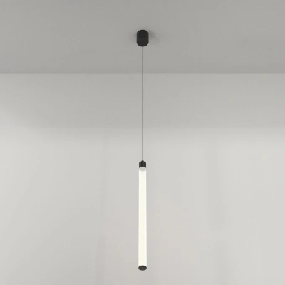 Image of Maytoni Ray Slim Pendant Ceiling Light Black, 95.9cm, Integrated LED 3000K