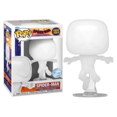 Image of Funko Pop! Vinyl: Spider Man: Across the Verse: Miles Morales (Transparent) man Amazon Exclusive Collectable Vinyl Figure Gift Idea Official Merchandise Movies Fans