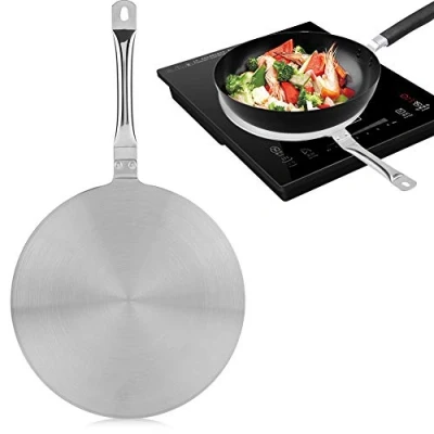 Image of Universal Induction Disc Adapter,Stainless Steel Heat Diffuser Converter for Gas/Electric/Induction Cooker Household Supply(20cm)