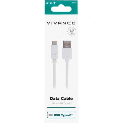 Image of Vivanco 38756 USB Type C Data Cable, 1.2 m, Resistant