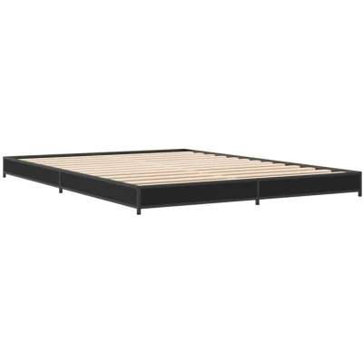 Image of vidaXL Bed Frame without Mattress Black 120x200 cm