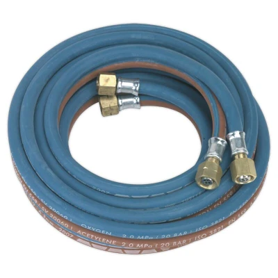 Image of Sealey Twin Rubber Hose Set Oxyacetylene 4.5M