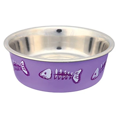 Image of Trixie Stainless Steel Cat Bowl with Plastic Coating, 0.3 Litre