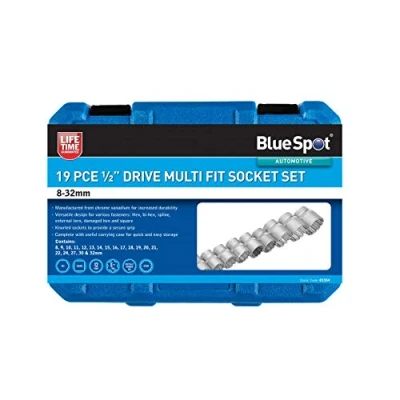 Image of Blue Spot 01554 19 PCE Multi Fit Socket Set 8 32mm