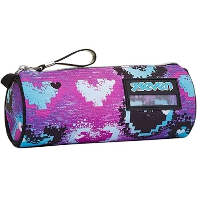 Image of Seven Pencil case Pen bag, multicolor, Box for Stationery, Pouch Teen Girls and Boys, Perfect School Supplies, multicolored pattern, GLOSSY GIRL