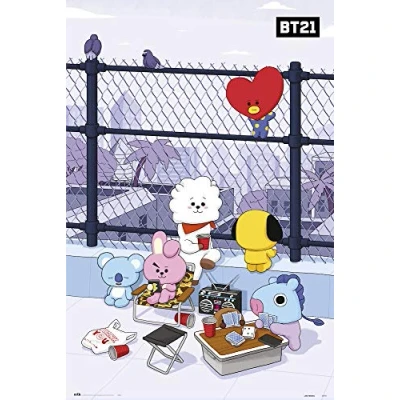 Image of Grupo Erik BT21 Poster 36 x 24 inches / 91.5 61 cm Shipped Rolled Up Cool Posters Art &amp; Prints Wall