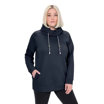 Image of Ulla Popken Women&#039;s 13177548 Sweatshirt, Blue (Blue 71), 16 (Size: 42+)