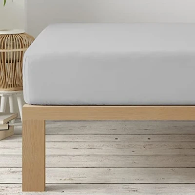 Image of Degrees home Collection Fitted sheet 150 x 190 33 Adjustable Brushed polyester microfiber Grey