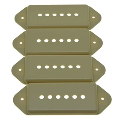 Image of KAISH Pack of 4 Parchment ABS Plastic P90 Dog Ear Pickup Covers Guitar Cover Pole Spacing 1 15/16&quot;(49.2mm)