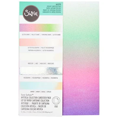 Image of Sizzix Surfacez Opulent Cardstock A4 Mystical 50 Sheets, 665270, One Size