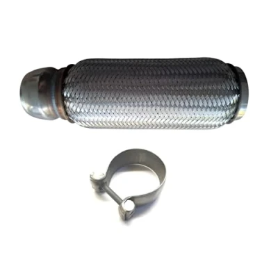 Image of Fits for Mercedes W906 Sprinter Front Exhaust Flex Pipe Tube 60x250mm Screw Clamp