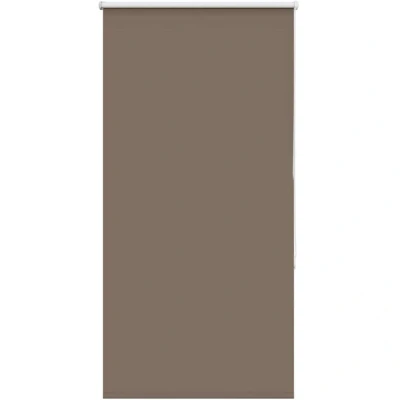 Image of vidaXL Roller Blind Blackout Coffee 80x175 cm Fabric Width 75.7 Polyester
