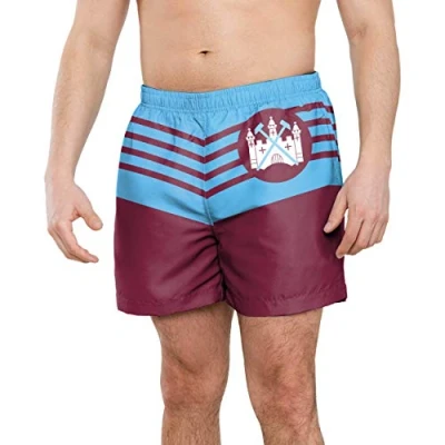 Image of FOCO Official Football West Ham United FC Retro Beach Shorts Medium