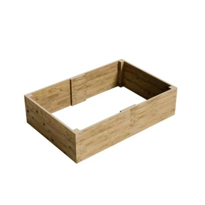 Image of Gro Garden Products Wooden Raised Bed 120cm L x 180cm W 46cm H Large Planters for Vegetables, Herbs, or Flowers Trough Planter Box with FSC Tanalised Timber