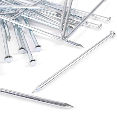 Image of 20x Round Head Masonry Nails 3.5mm x 100mm Rust Resistant Silver Zinc Finish