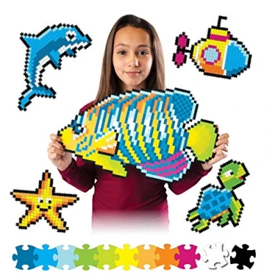 Image of Jixelz 1500 Piece Set Under the Sea Pixelated Puzzle Art For Children, Suitable Boys &amp; Girls Aged 6 Years And Above