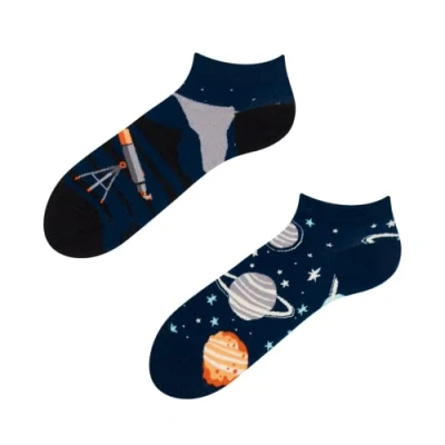 Image of Dedoles Unisex Socks for Women, Men &amp; Kids Cotton Funny Designs Football Bicycle Horses Plants Firefighter Gift Mismatched, Design: SETI Universe, Colour: Blue, Size: 8 9.5 W / 9 11 M UK