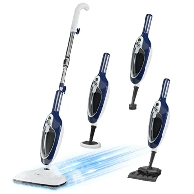 Image of Steam Mop 10 in 1 Floor Steamer Detachable MultiPurpose Handheld Cleaner for Hardwood/Tile/Laminate All Floors Carpet Cleaning with 11 Accessories Whole Home Use(Blue).