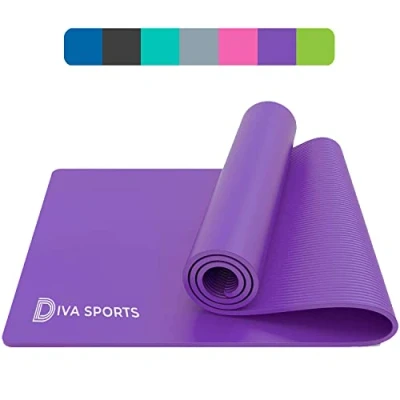 Image of Yoga Mat Extra Thick 15mm Non Slip Pilates Workout Exercise Soft Carry Strap (Purple)