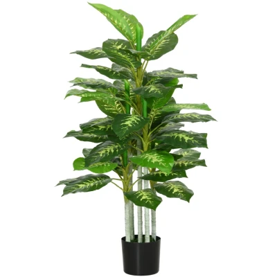 Image of HOMCOM Artificial Evergreen Tree Fake Decorative Plant in Nursery Pot for Indoor Outdoor Decor, 120cm