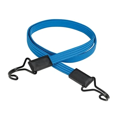 Image of Master Lock Flat Bungee with Hooks [120 cm Cord] [Double Reverse Hook] 3227EURDAT Ideal for Transporting, Packing and Securing Loads