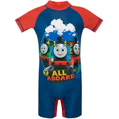 Image of Thomas &amp; FRIENDS Boys Surfsuit The Tank Engine Blue 12 18 Months