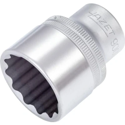 Image of 549221, ASE46841400000 Socket HAZET 900Z 28 DIN 3124, ISO 2725 1 Chrome Vanadium Steel Knurled
