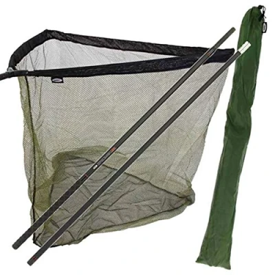 Image of 42&quot; LANDING NET &amp; 2PC 6FT STRONG HANDLE WITH STINK BAG CARP FISHING TACKLE NGT