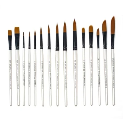Image of Studio 22 Titanium Series Watercolour Paint Brush Collection Set 15pc