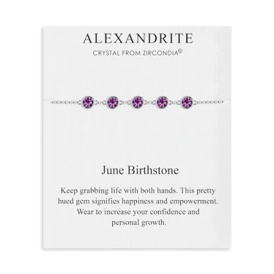 Image of Philip Jones June Birthstone Bracelet Created with Alexandrite Zircondia® Crystals