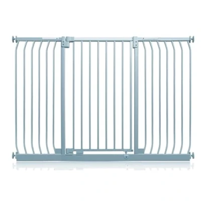 Image of Safetots Extra Tall Elite Safety Gate, 152cm 161cm, Matt Grey, 96.8cm in Height, Pressure Fit Stair Baby Gate for Doors Hallways and Spaces, Barrier, Easy Installation