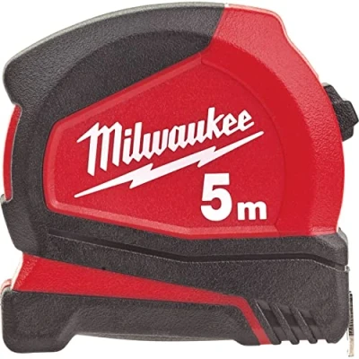 Image of Milwaukee 4932459593 C5/25 5m Pro Compact Metric Tape Measure, Black