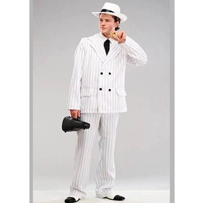 Image of Magic Box Mens 1920s White Gangster Suit Costume Medium (37 40&quot; Chest)